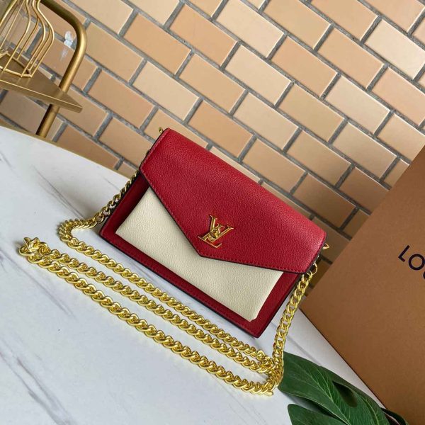 MYLOCKME CHAIN BAG M56641 RED/PINK&WHITE