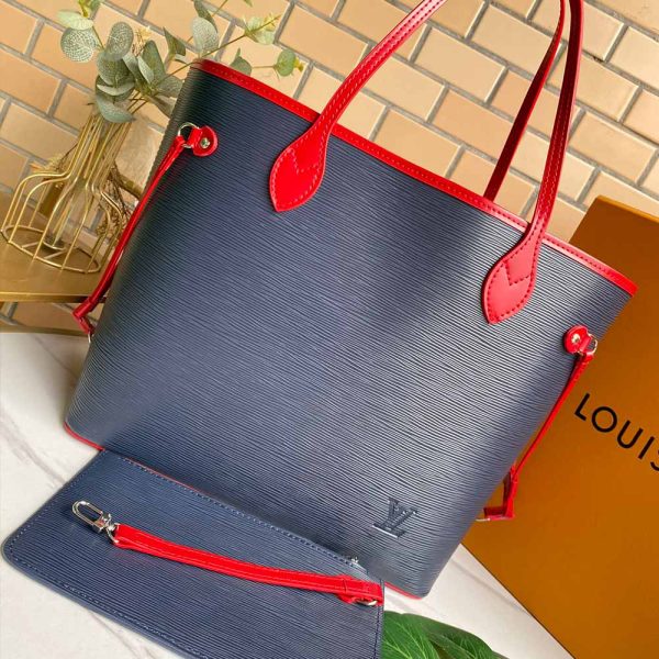 NEVERFULL MM Epi Leather M56947 NAVY/BLACK/RED