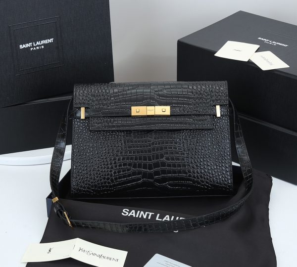 MANHATTAN SHOULDER BAG IN CROCODILE-EMBOSSED SHINY LEATHER 2021