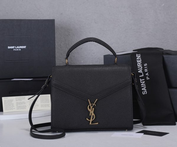 Cassandra Medium Top Handle Bag- Black/Beige