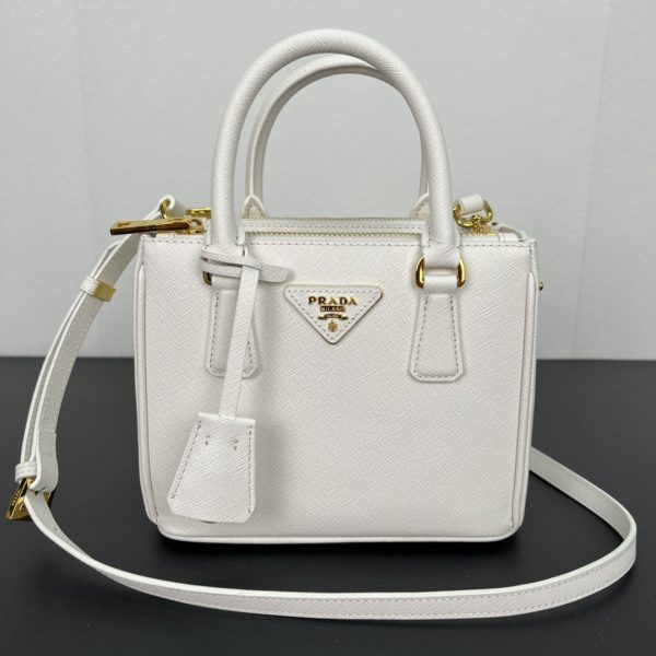 Prada Galleria Saffiano leather mini-bag white