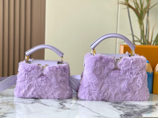 Mink Fur Capucines purple