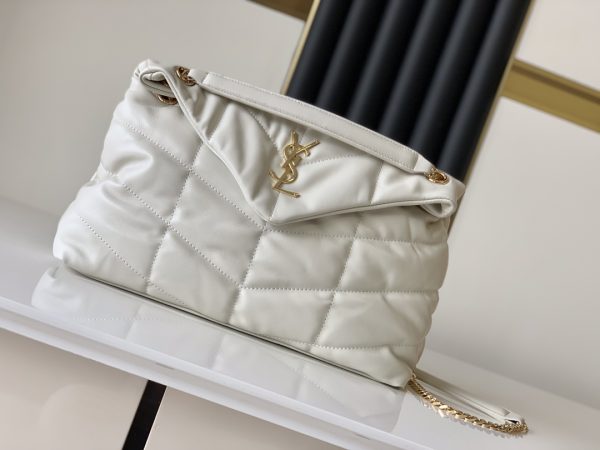 Puffer Medium In Nappa Leather White