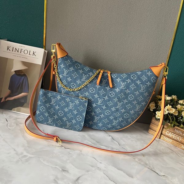 Loop Hobo Denim Bleu Small Mono