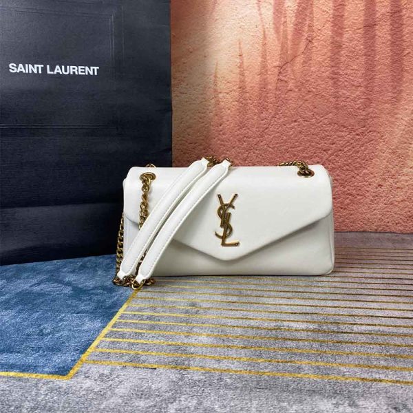 Calypso In Plunged Lambskin white