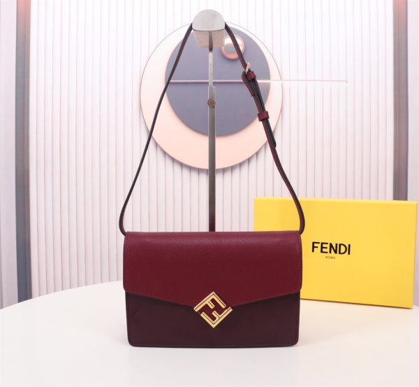 FF Diamonds Wallet On Chain wine red
