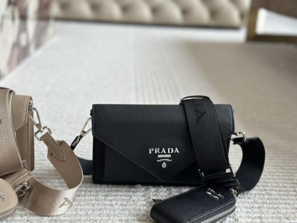 Saffiano leather mini envelope bag