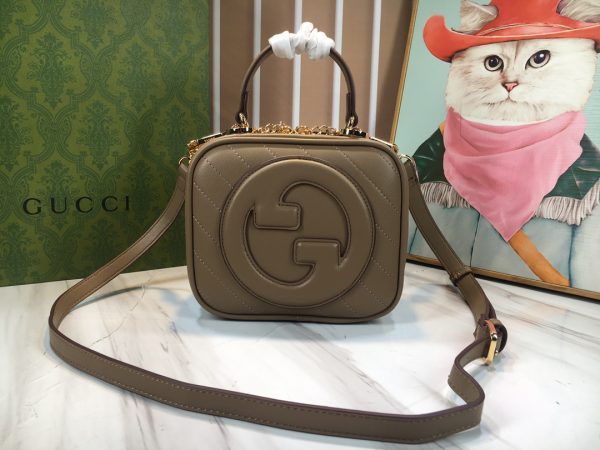 Gucci Blondie small top handle bag brown