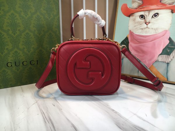 Gucci Blondie small top handle bag red