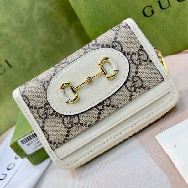 HORSEBIT 1955 CARD CASE WALLET cream