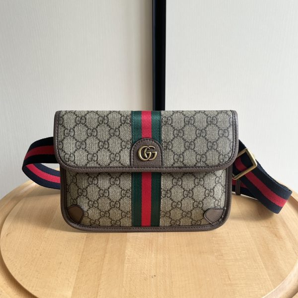 Ophidia Small Belt Bag beige