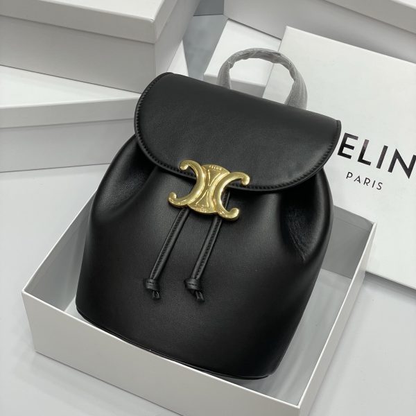 Backpack Bonnie In Triomphe Canvas And Calfskin black