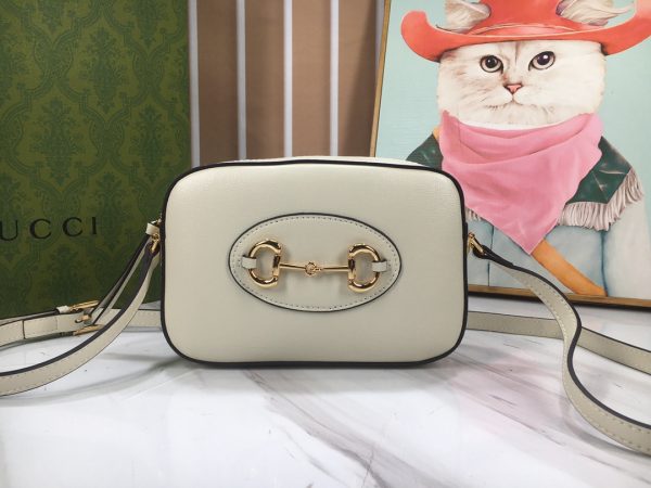 Horsebit 1955 Mini Shoulder Bag white