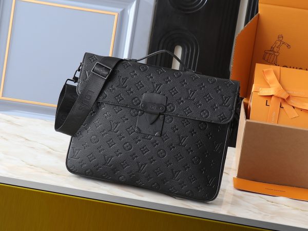 S Lock Briefcase embossed