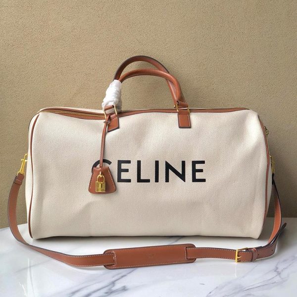 Large Voyage Triomphe Canvas & Calfskin beige