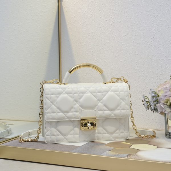 Medium Dior Ange Bag white