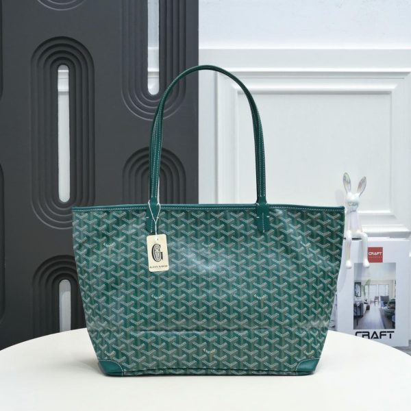 Artois GM Bag with Zipper- Green