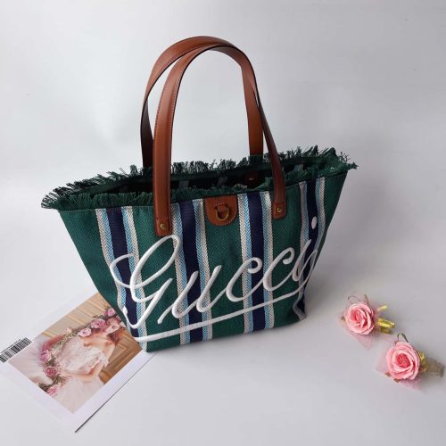 Embroidered Medium Canvas Tote Bag (28)