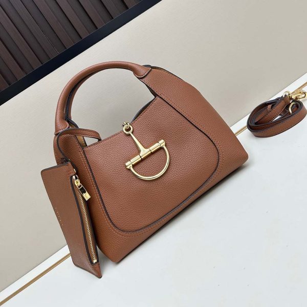 Gucci Softbit Medium Top Handle Bag Brown