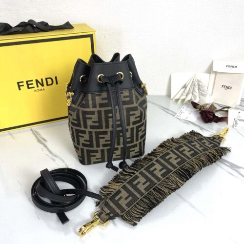 Mon Tresor FF jacquard fabric bag (1)
