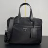 Re-Nylon and Saffiano leather briefcase 2VE015 (1)
